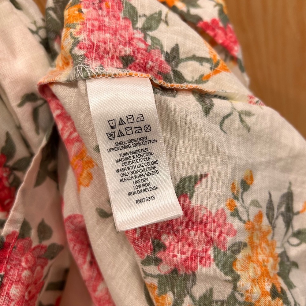 Cynthia Rowley Floral Linen Blend Dress Size 6 - Picture 8 of 15